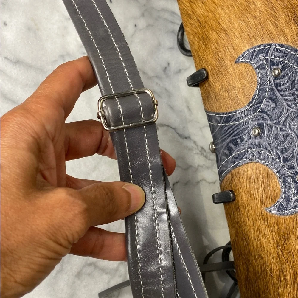 NWOT Dancing Cactus Designs Leather Hair Hide Bag - Picture 14 of 16